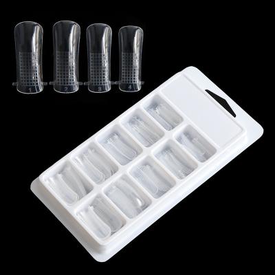 China Easy Apply Free Sample 100 Pcs Poly Handmade Acrylic Nails Salo Gel Nails Diy Tips for sale