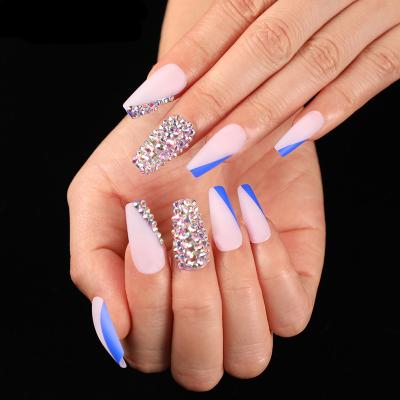 China Easy Apply the Luxury Luxury Press of 9 Styles Ballerina Coffil on False Tips of False Stones Handmate Stones for sale