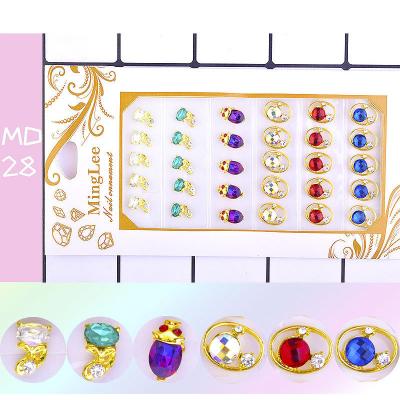 China Shiny Mixed Colors Nail Decorations Glass And Metal Nail Wraps For DIY 3D Nail Art for sale