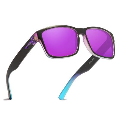 China Box square tr90 high quality sunglasses HD colored outdoor sports polarized lenses for sale