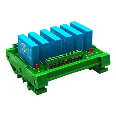 China Factory Price 3-32VDC 6 Channels 4A DC Control AC Relay Module Sealed Solid State Signal Input NPN One Normally Open for sale