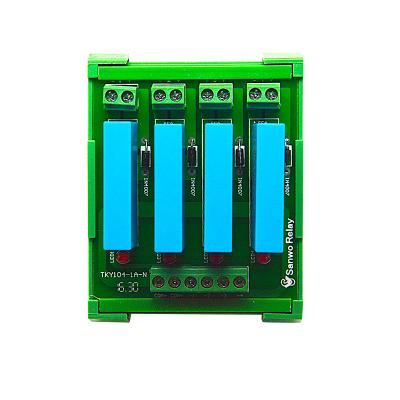 China 4 Way Kaiyoute DC Status Relay Module 4A DIN Rail Sealed Solid State Installation One Output PNP Normally Open Load Fuse Protection for sale