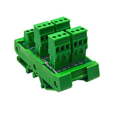 China 4-channel PLC Electromagnetic 2-wire terminal block terminal DC24V pluggable type PLC sensor rail installation TKLGD for sale