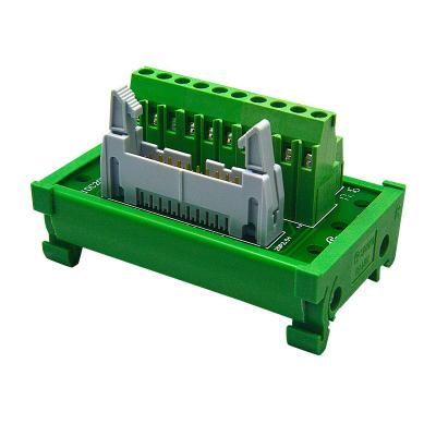 China PLC 20P 24P 26P IDC Relay Terminal Block Horn Transfer Row Adapter Plate Horn Seat Transfer Terminal Block PC () for sale