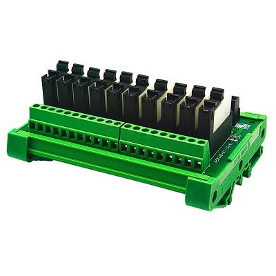 China Open OEM Factory Price Hongfa 12v/24v 10 Channel Relay Module PLC Microcontroller Dc Sealed Ultrathin Electromagnetic Controller for sale