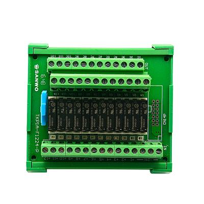 China 12 channel sealed sealed relay module PLC output power amplification control circuit board waterproof ultra-thin box 24V for sale