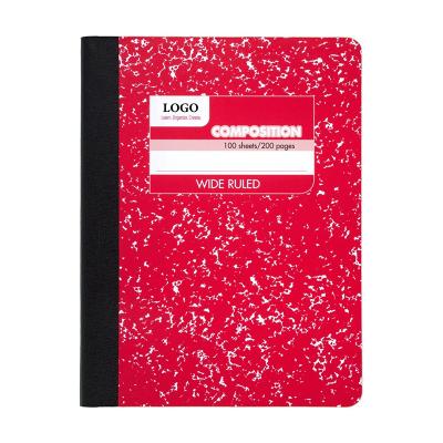 China Primary Eco-friendly Composition Paper Notebook Wide Ruled Comp Book. lined paper writing notebook dotted blue marble notebook for sale