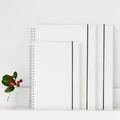 China Wholesale Simple Transparent PP Printed Cover Spiral Notebooks Hard Cover Office Writing Diary Subject Notebook Composition Book for sale