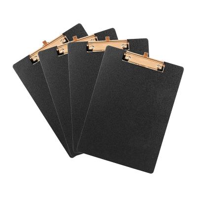 China Eco-Friendly Custom Design Plastic Clipboard Metal A4 Letter Size Waterproof Storage Clipboards With Low Profile Clip For Hospital for sale