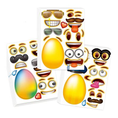 China window sticker custom design face expression easter egg stickers make a face sticker make your own easter egg sticker for kids for sale