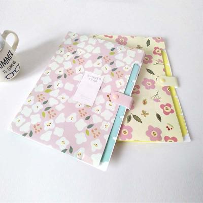 China Fashion Style Eco-friendly Custom Printed Cute Expanding PP A4 Folder With 5 Pocket for sale