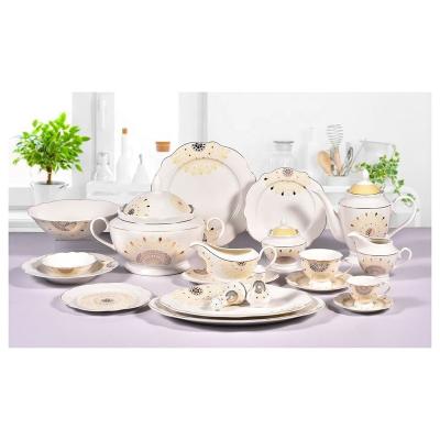 China 2022 New Design Dish Bowl Tableware Luxury High Quality Dinner Set Viable Wholesale for sale