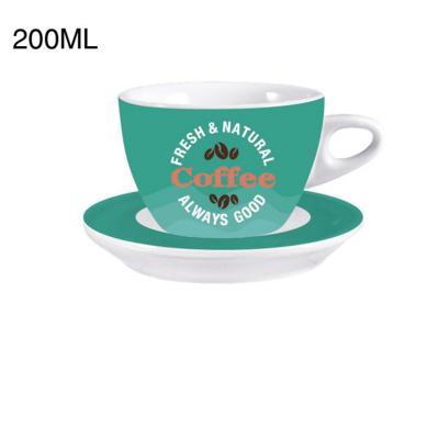 China 69111019 Sustainable Ceramic All-season Coffee and Tea Sets Espresso Cup Porcelain Coffee Set Coffee Cups and Saucers 12pcs 200ML for sale