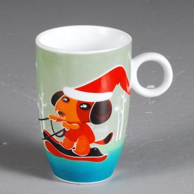 China Viable Minimalist Simple 3D Laser Engraved Round Shape High Quality Cute Mug for sale