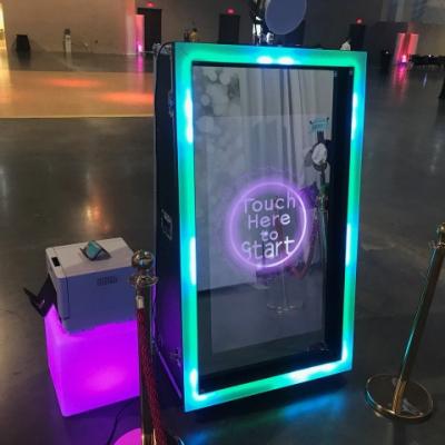 China Indoor Colored Mirror Photo Booth LED Frame for sale