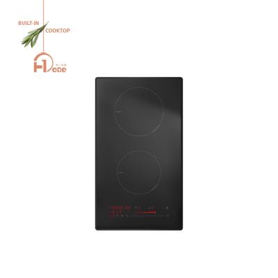 China Record Cooking Tuya Half Deck Inverter Element 2 Burner Smart Induction Cooktop With 2 Elements In 30cm for sale