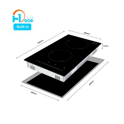 China Record Cooking Smart Cheap Whetstone Tuya Domino 2 Induction Hobs Induction Cooker Double Hob 8121-255 for sale