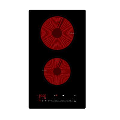 China Black Household Whetstone Mainboard Panel Dish Built In 2 Stove Built In Electric Ceramic Stove Heater Cooktop For Granite Countertop for sale