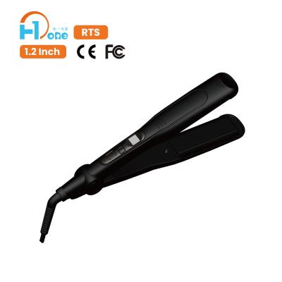 China Hotel Professional Manufacturer Wholesale 1.2 Inch Flat Irons Customized Brand Flat Iron Private Label Iron Hair Straightener for sale