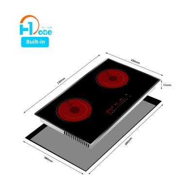 China Hotel Electric Hot Plate GS Approved Double Burner Ceramic Hob for sale