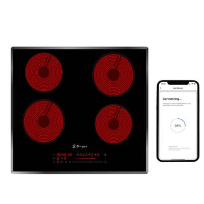 China Smart WIFI 4 Online Smart Built-in Burner TUYA Household App Shopping Cooktop Ceramic Hot Plate Ceramic Hob for sale