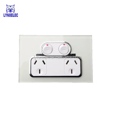 China Australian SAA Approval Residential 250V 10A High Quality Glass Socket Power Point for sale