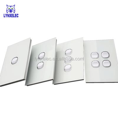 China High Quality Residential Australian SAA Approval 250V 15A Glass Switch for sale