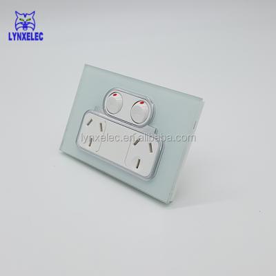 China Australian SAA Approval 250V 10A GPO Residential Glass Power Socket for sale