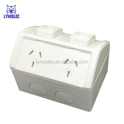 China Australia Residential / General Purpose Weatherproof Switched Socket Outlet Dual Weatherprotected IP53 GPO for sale