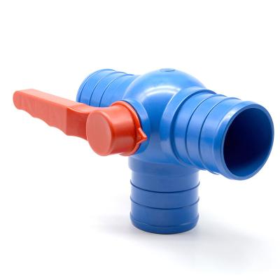 China Irrigation Valve for PVC Hose Irrigation Hose PVC Layflat Hose Fitting Agricultural Three Way Ball Valve for sale