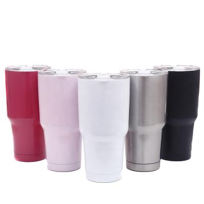 China Factory Direct Sustainable 30oz Stainless Steel Tumbler Double Wall Vacuum Insulated Tumbler With Straw Lid for sale