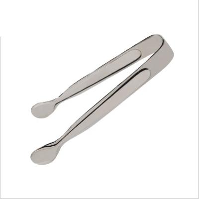 China Sustainable Mini Stainless Steel Coffee Tongs Kitchen Utensils Kitchen Serving Tongs for sale