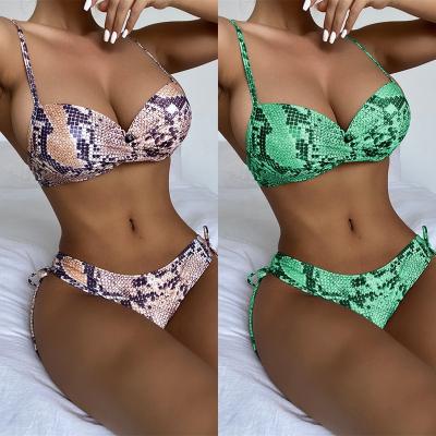 China 2022 Wholesale New Design One Shoulder Two Piece Bikini Women's Breathable Swimwear Swimwear for sale