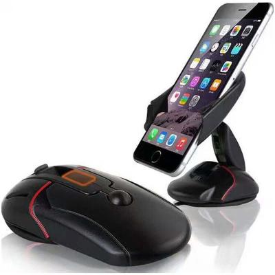 China 360 Degree Rotating Car Mobile Phone Holder 360 Degree Adjustable Foldable Mount Mouse Holder Black Color for sale