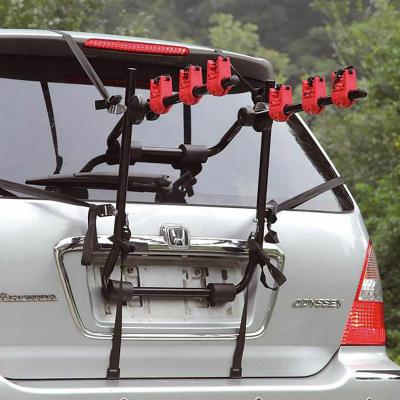 China Adjustable Strong Universal Bike 3 Mount Car Rack Rear Bicycle Cycle Carrier for sale