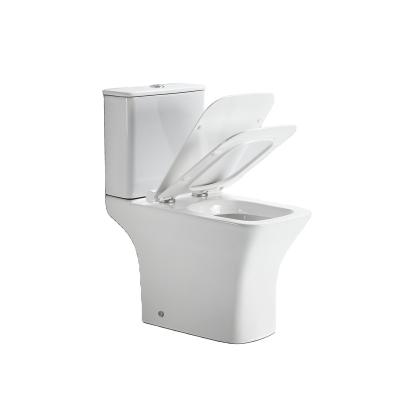 China Chinese Modern High Quality White WC Double-Flow Design Two-Piece Toilet for sale