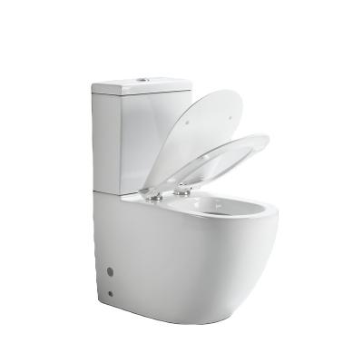 China Double-Flow Sanitary Ware Bathroom Set Two Piece Cover White Ceramic WC Cheap Toilet Price Sale Seat for sale