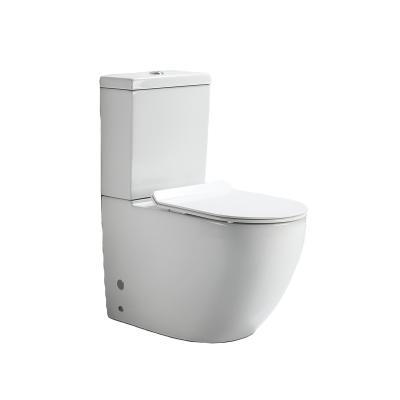 China Ceramic Toilet Wholesale Double-Flow Sanitary Ware European Standard Wc Water-saving Bathroom Two Piece Toilet for sale