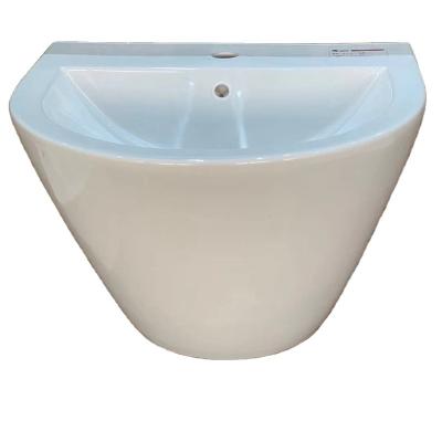 China Modern porcelain wall hung new sale round luxury style ceramic washbasin modern fashion bathroom for sale