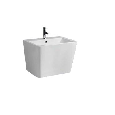 China Polished Chinese Factory Wall Hung Ceramic Square Wash Basin for sale