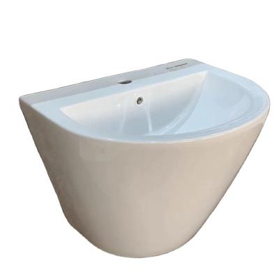 China Wholesale Price OEM Square Vanity Polished Ceramic Wall Hung Vessel Sink Basin Bowl for sale