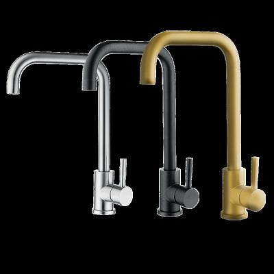 China Other Modern Gold Kitchen Faucet 304 Stainless Steel Water Faucet Kitchen Mixer 360 Degree Rotating Gold Sink Faucet for sale