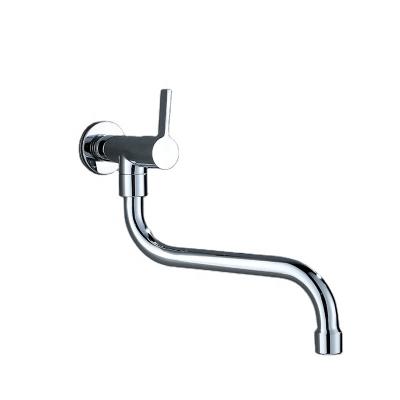 China Pull Out Single Spray Handle Chrome Stainless Steel Wall Mounted Faucet Customized Kitchen Faucet Mixer Tap With Hot And Cold Water for sale