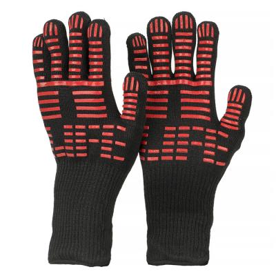 China Guantes a prueba de calor del Bbq EN407, servicio del OEM/del ODM de los guantes de la hornada del silicón en venta