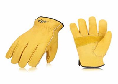 China Los guantes de conducción del cuero auténtico del invierno de los hombres llevan - el pulgar recto resistente en venta