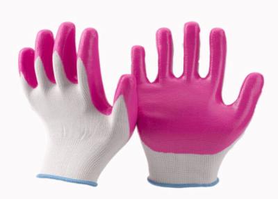 China Guantes completamente revestidos de nylon durables del nitrilo del hilado, guantes respirables del nitrilo en venta