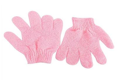 China Guantes Exfoliating coloridos del baño, guantes Exfoliating del bambú cómodo en venta