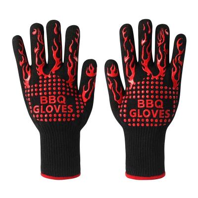 Κίνα Customized Aramid Barbecue Oven Glove Handschuhe 932F Extreme Heat Resistant Glove Grill BBQ Glove for Cooking Baking προς πώληση