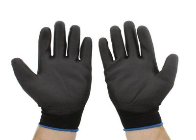 China Guantes cubiertos poliuretano negro Breathability excelente para el trabajo de la industria en venta