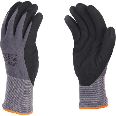 Chine gants de travail enduits par nitriles en nylon de Sandy du Spandex 15G pour la couleur adaptée aux besoins du client excellente par poignée à vendre